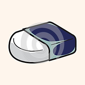 Stationary eraser theme elements vector,eps