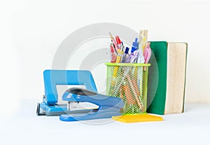 Stationary on isolate white background