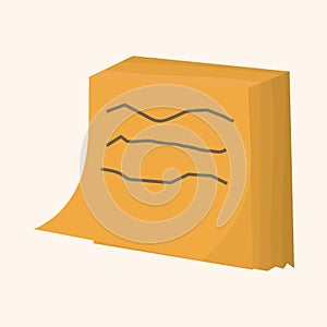 Stationary note theme elements vector,eps