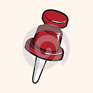 Stationary pushpin theme elements vector,eps