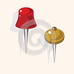 Stationary pushpin theme elements vector,eps