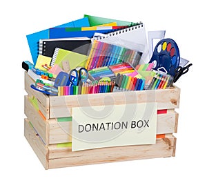 Stationary supplies donations box