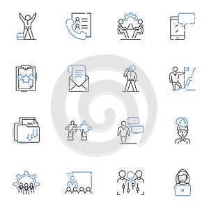 Stationary tools line icons collection. Saw, Screwdriver, Drill, Hammer, Grinder, Planer, Sander vector and linear