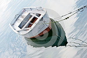 Stationed boat in Costa da Morte, Galicia, Spain