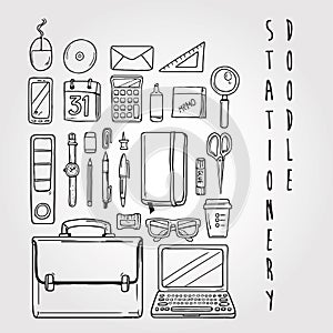 Stationery doodle set collection