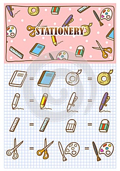 Stationery icon doodle