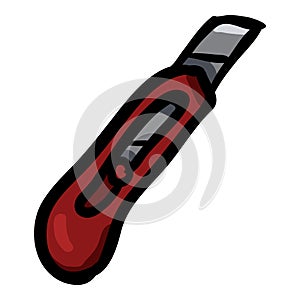 Stationery Knife - Hand Drawn Doodle Icon