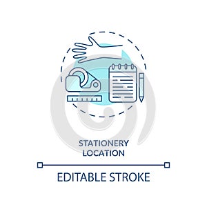 Stationery location concept icon