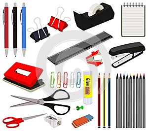 Stationery Office and School Items Set Collection