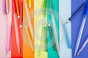 Stationery in a portrait orientation