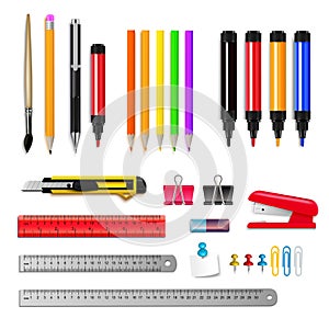 Stationery Realistic Set