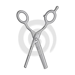 Stationery scissors vector icon.Cartoon vector icon isolated on white background stationery scissors.