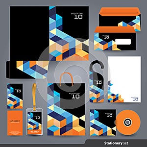 Stationery set design / Stationery set template.