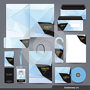 Stationery set design / Stationery set template.