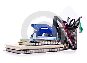 Stationery set in stand notebook diary