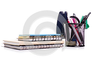 Stationery set in stand notebook diary