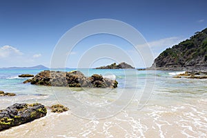 Statis Rock aka Skeleton Rock at Boat Beach Seal Rocks NSW Aust