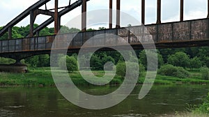 Rusty bridge over the Weser