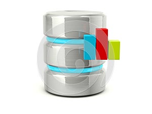 Statistic data base icon