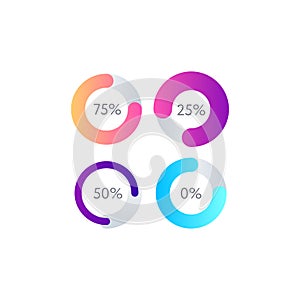 Statistic data visualisation isolated on white