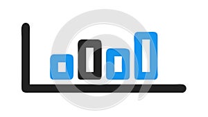 Statistical Bar Graph Icon Data Visualization for Analytics and Performance, vector design Generative AI