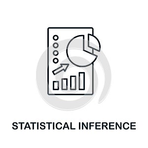 Statistical Inference icon. Line style element from business intelligence collection. Thin Statistical Inference icon for photo