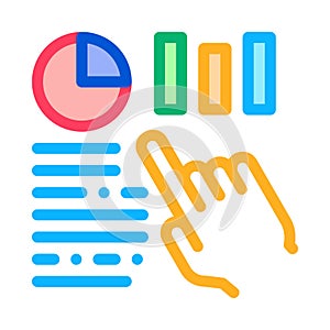Statistician Assistant Hand Icon Thin Line Vector
