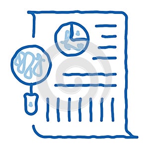 Statistician File Research doodle icon hand drawn illustration