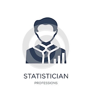 Statistician icon. Trendy flat vector Statistician icon on white