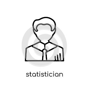 Statistician icon. Trendy modern flat linear vector Statistician