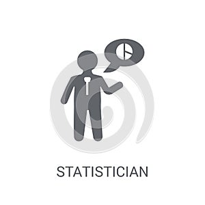 Statistician icon. Trendy Statistician logo concept on white background from Professions collection