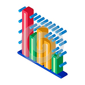 Statistician Infographic isometric icon vector illustration