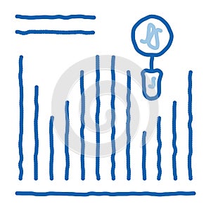 Statistician Market Research doodle icon hand drawn illustration