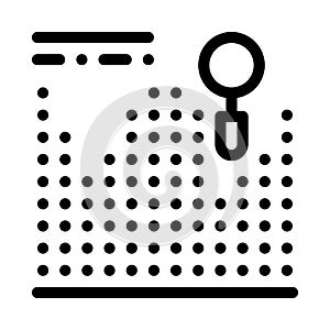 Statistician Market Research Icon Thin Line Vector