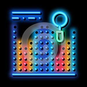 Statistician Market Research neon glow icon illustration