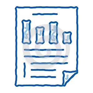 Statistician Report Document doodle icon hand drawn illustration