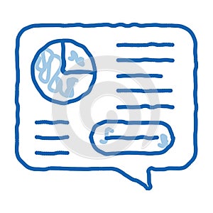 Statistician Report Spoken doodle icon hand drawn illustration