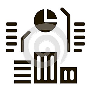 Statistician Report Spoken Icon Vector