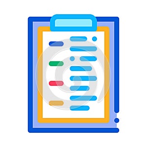 Statistician Report Tablet Icon Thin Line Vector