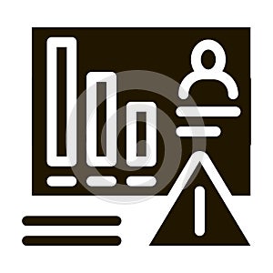 Statistician Report Tablet Icon Vector