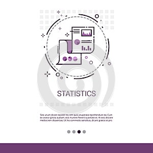 Statistics Analysis Concept Finance Diagram Data Web Banner With Copy Space