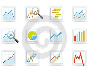 Statistics and analytics icons