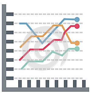 Statistics Color isolated Vector Icon that can be easily modified or edit