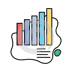 Statistics fill vector icon which can easily modify or edit
