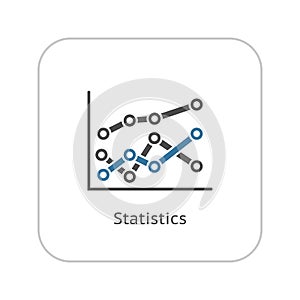 Statistics Icon. Flat Design