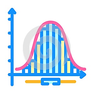 statistics math science education color icon vector illustration