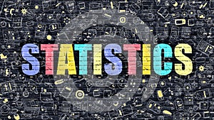 Statistics in Multicolor. Doodle Design.