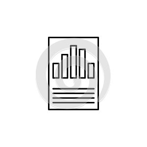 statistics paper icon. Element of online and web for mobile concept and web apps icon. Thin line icon for website design and devel