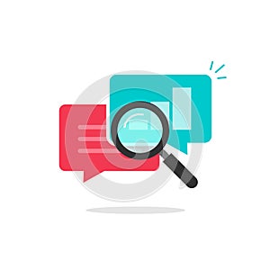 Statistics research icon vector, analysis data, analyzing chat information, explore