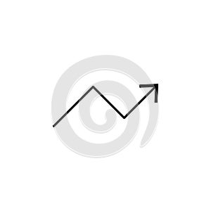 statistics up arrow icon. Element of online and web for mobile concept and web apps icon. Thin line icon for website design and de